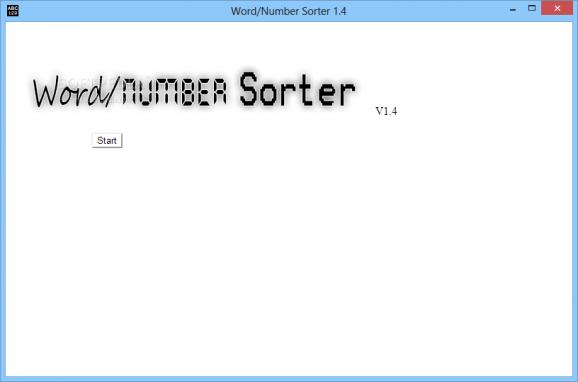 Word/Number Sorter screenshot