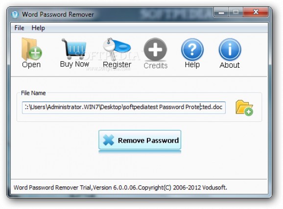 Word Password Remover screenshot