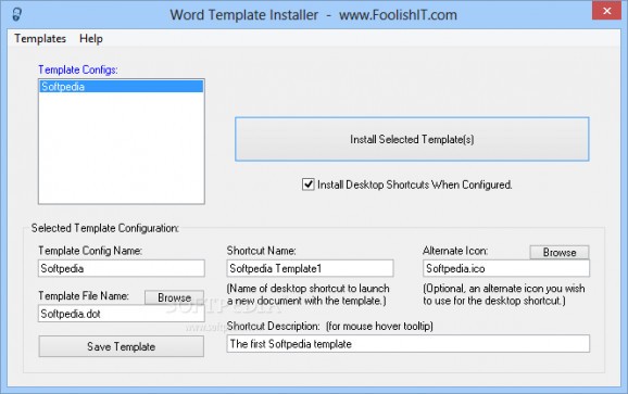 Word Template Installer screenshot