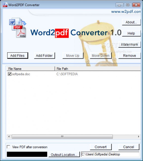 Word2PDF Converter screenshot