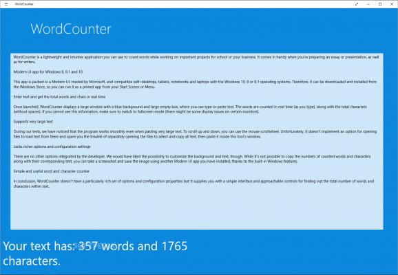 WordCounter screenshot