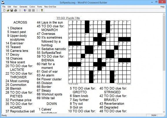 WordFit! Crossword Builder screenshot