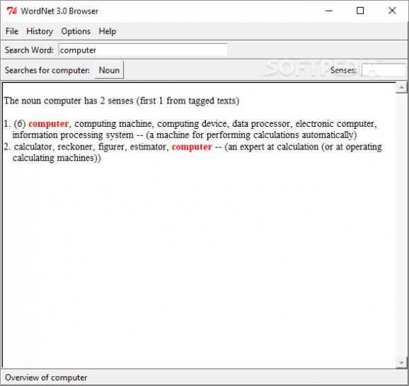 WordNet Browser screenshot