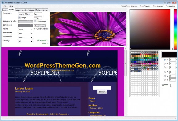 WordPressThemeGen screenshot