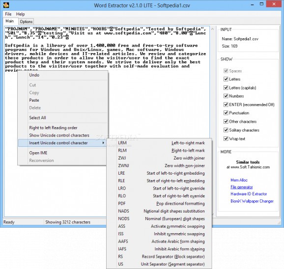 Words Extractor Lite screenshot