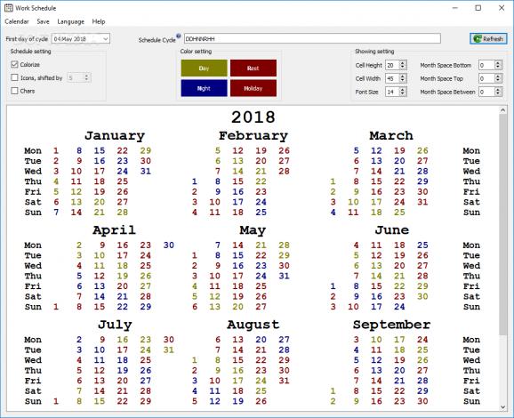 Work Schedule screenshot