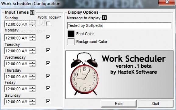 Work Scheduler screenshot