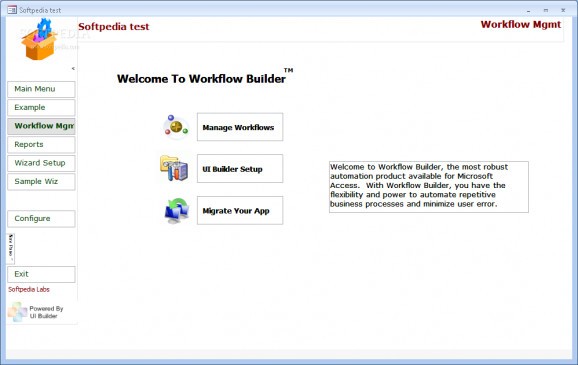 Workflow Builder for Access screenshot