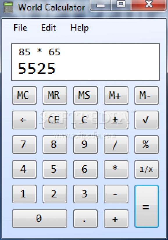 World Calculator screenshot