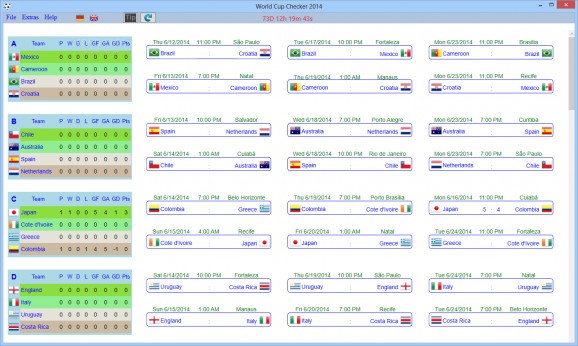 World Cup Checker 2014 screenshot