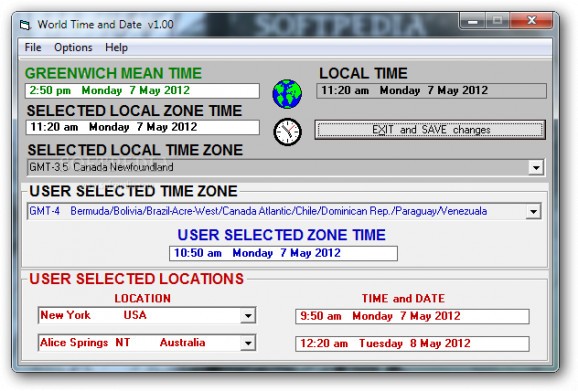 World Time and Date screenshot