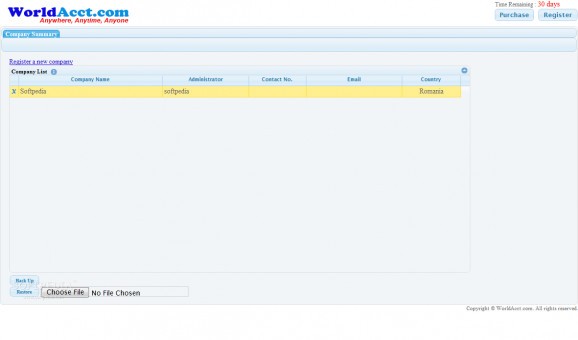 WorldAcct.com Accounting Software (5-Users) screenshot