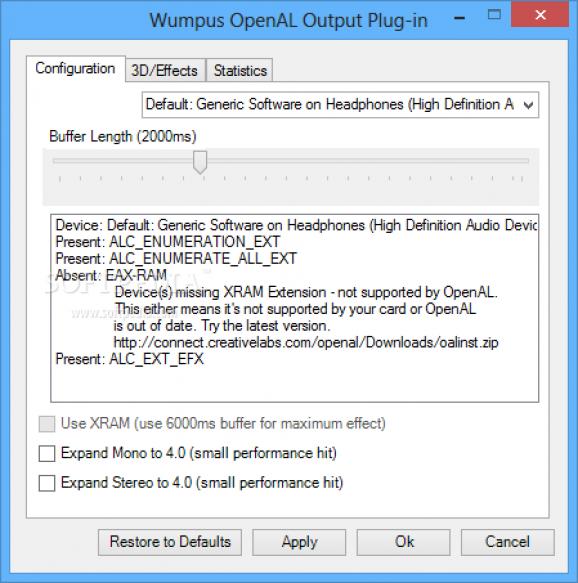 Wumpus OpenAL Output screenshot