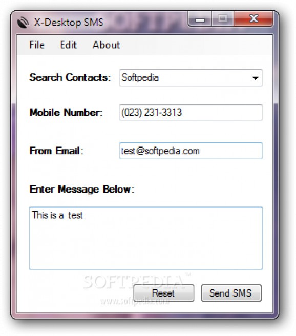 X-Desktop SMS screenshot