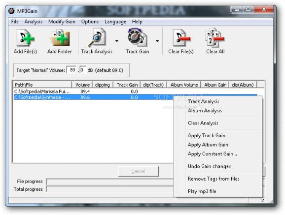 X-MP3Gain screenshot