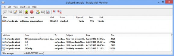 X-Magic Mail Monitor screenshot