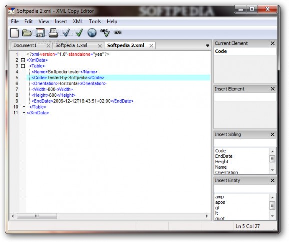 X-XMLCopyEditor screenshot