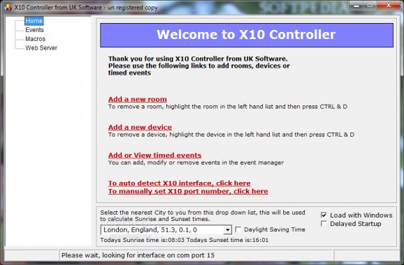 X10 Controller screenshot