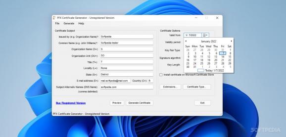 X509 Certificate Generator screenshot