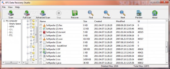 XFS Data Recovery Studio screenshot