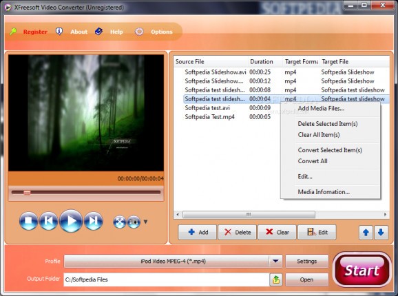 XFreesoft Video Converter screenshot