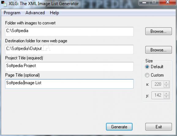 XILG - The XML Image List Generator screenshot