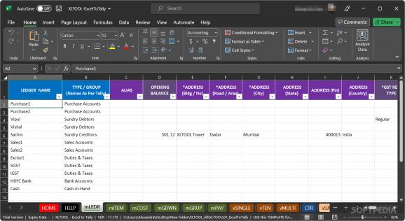 XLTOOL - Excel to Tally Prime & ERP Software screenshot