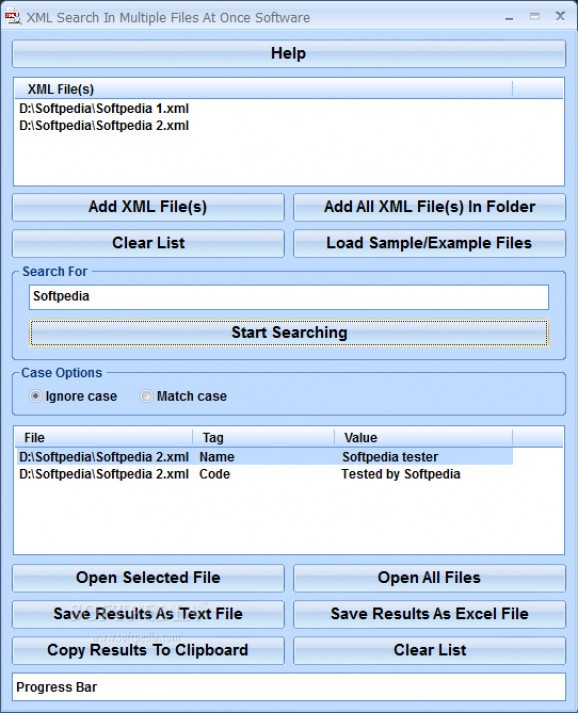 XML Search In Multiple Files At Once Software screenshot