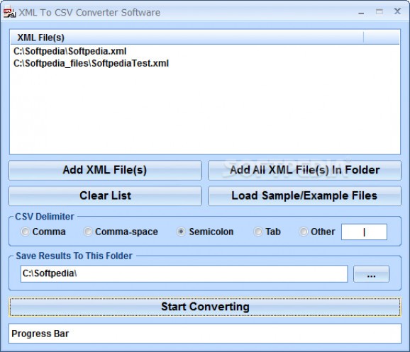 XML To CSV Converter Software screenshot