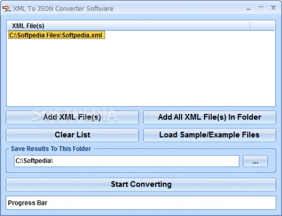 XML To JSON Converter Software screenshot