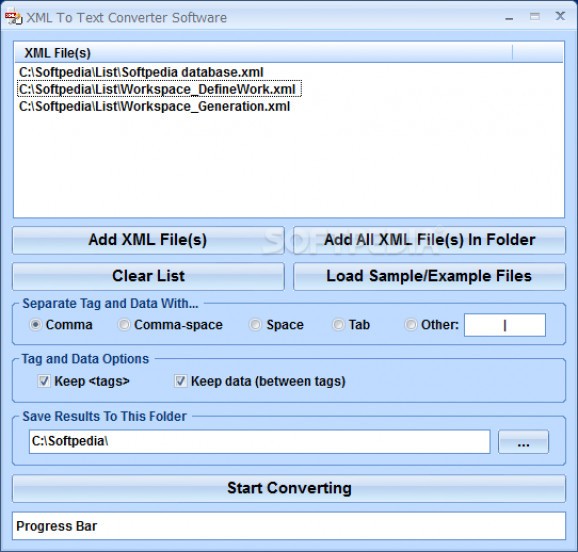 XML To Text Converter Software screenshot