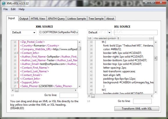 XML+XSL screenshot
