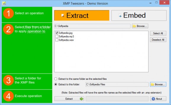 XMP Tweezers screenshot