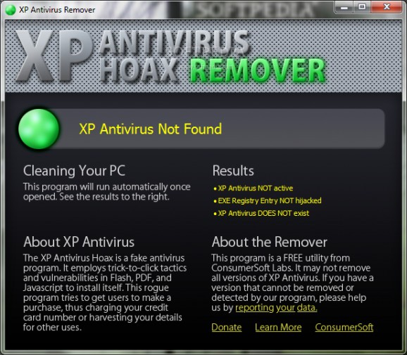 XP Antivirus Remover screenshot