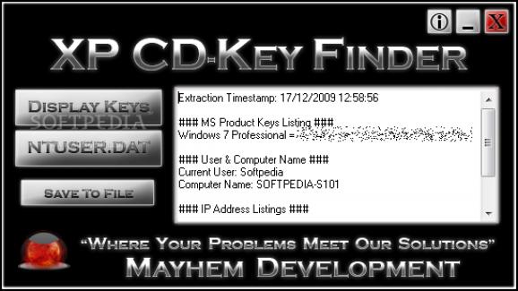 XP CD-Key Finder screenshot