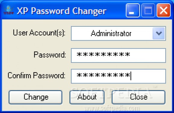 XP Password Changer screenshot