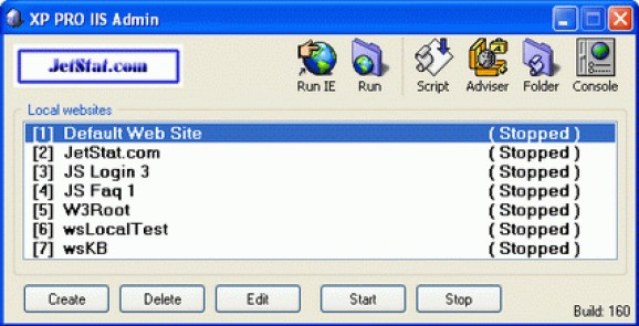 XP Pro IIS Admin screenshot