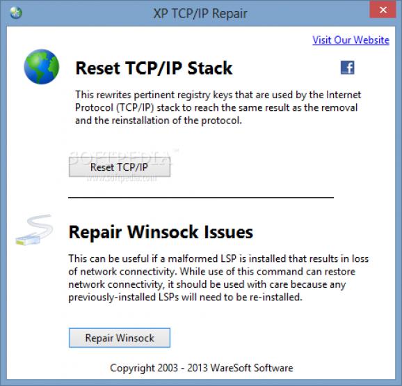 XP TCP/IP Repair screenshot