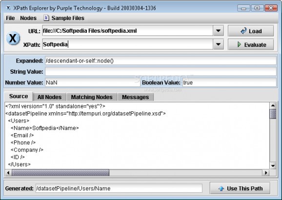 XPath Explorer screenshot