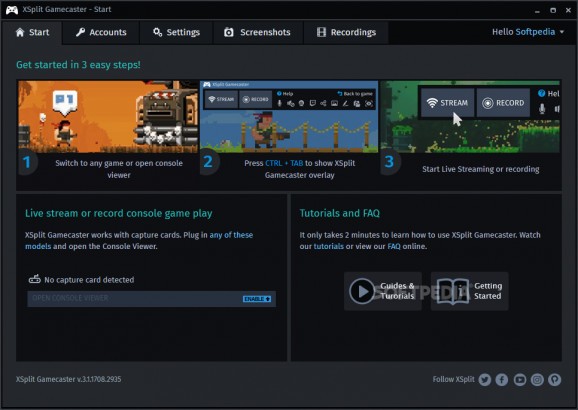 XSplit Gamecaster screenshot