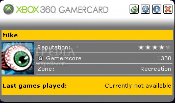Xbox 360 Gamercard screenshot