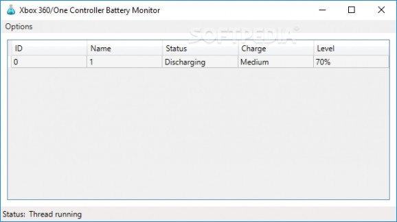 Xbox 360/One Controller Battery Monitor screenshot