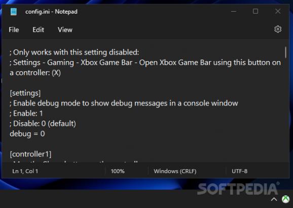 Xbox Controller Button Remapper screenshot