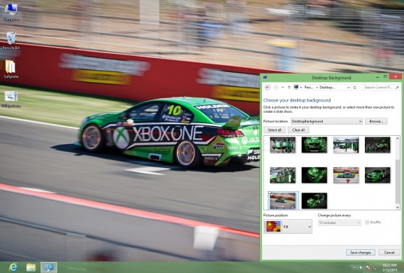Xbox One Racing Team Theme screenshot