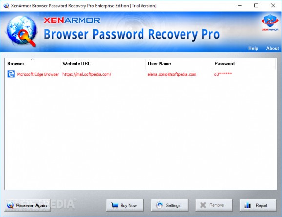 XenArmor Browser Password Recovery Pro screenshot