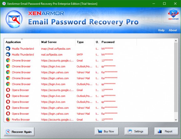 Email Password Recovery Pro screenshot