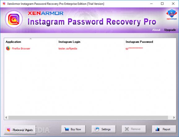 XenArmor Instagram Password Recovery Pro screenshot
