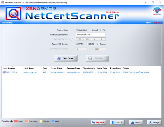 Network SSL Certificate Scanner screenshot