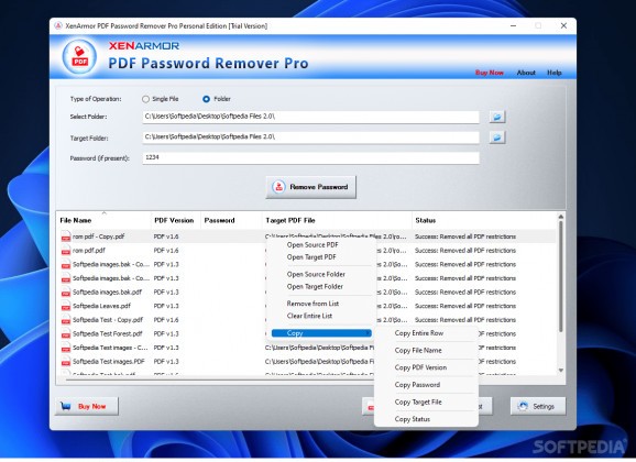 XenArmor PDF Password Remover Pro screenshot