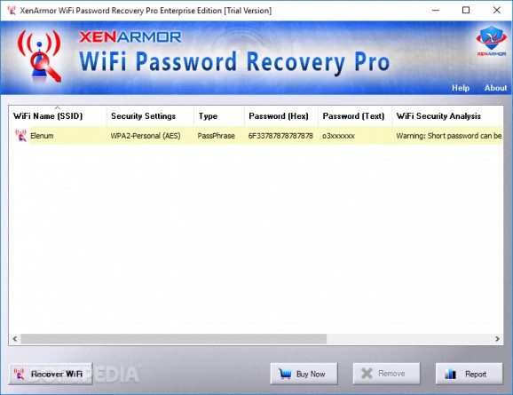 XenArmor WiFi Password Recovery Pro screenshot